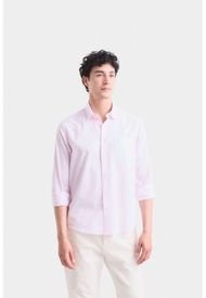 Camisa Manga Larga Popelina Para Hombre Cuello Camisero Clásico