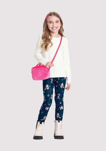 Blusão Infantil Menina em Tricô com Textura Poá - Marca Alakazoo