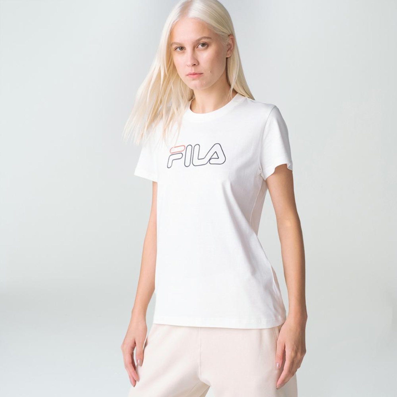 Camiseta Fila Basic Outline Feminina Incolor - Marca Fila