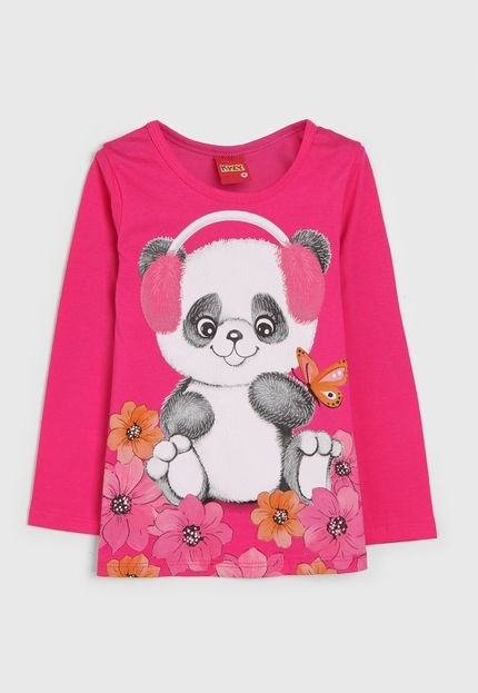 Blusa Kyly Infantil Panda Rosa - Marca Kyly