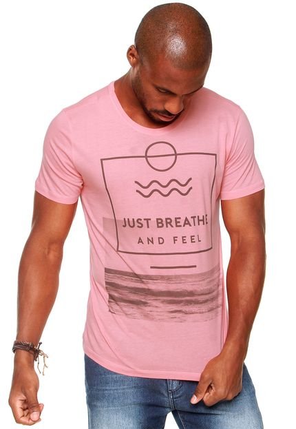 Camiseta Kohmar Just Breathe Rosa - Marca Kohmar
