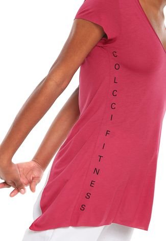 Camiseta Colcci Fitness Detalhe Costas Rosa