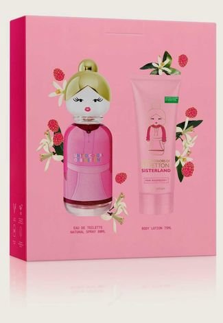Kit Perfume 80ml Sisterland Pink Eau de Toilette e Body Lotion 75ml Benetton Feminino