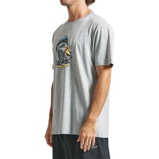 Camiseta Hurley Bedrock SM24 Masculina Mescla Cinza