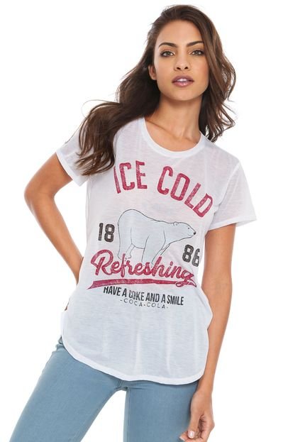 Camiseta Coca-Cola Jeans Ice Cold Branca - Marca Coca-Cola Jeans