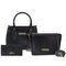 Kit Bolsas Feminina Transversal Clutch Carteira Preta - Marca Lavini Shoes