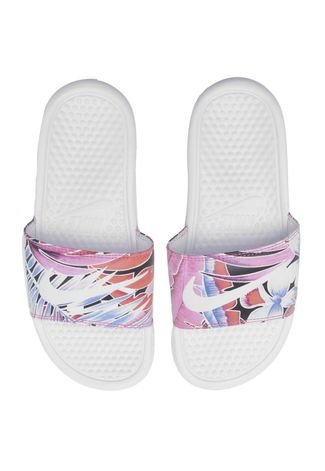 Chinelo Slide Nike Sportswear Wmns Benassi Jdi Print Branco