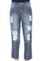 Calça Jeans Biotipo Girlfriend Bolsos Azul - Marca Biotipo