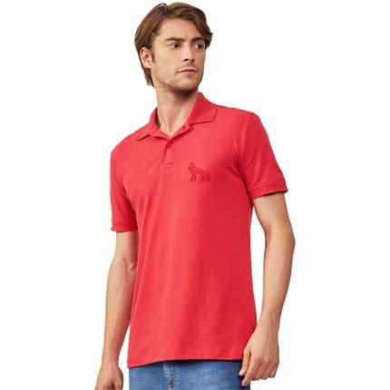Camisa Polo Acostamento Logo IN23 Vermelho Hibisco Masculino - Marca Acostamento