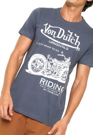 Camiseta Von Dutch Riding Cinza
