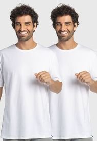 Camiseta Manga Corta Algodón Pack 2 Blanco Mota