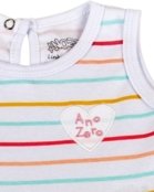 Kit Body Bebê Menina Suedine Estampado Sol e Arco Íris - Branco - Marca Ano Zero