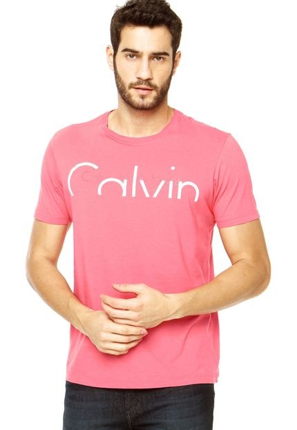 Camiseta Calvin Klein Jeans Reta Rosa - Marca Calvin Klein Jeans