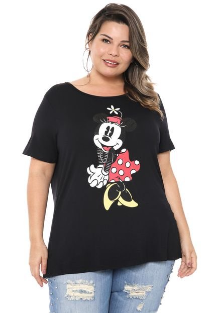 Blusa Cativa Disney Plus Minnie Mouse Preta - Marca Cativa Disney Plus