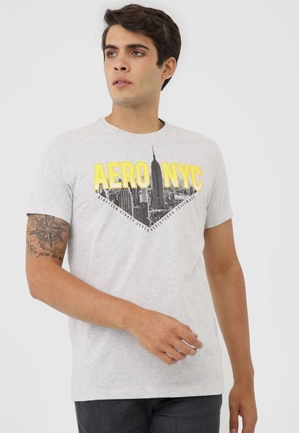 Camiseta Aeropostale Nova York Cinza - Marca Aeropostale