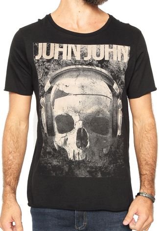 Camiseta John John Skull Preta