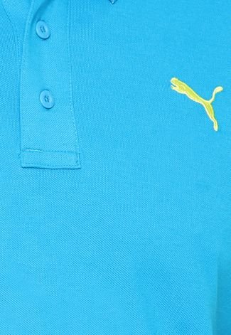 Camisa Polo Puma Ess Pique Azul