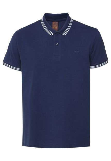Camisa Polo Colcci Listras Azul-marinho - Marca Colcci