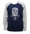 Camiseta Alkary Raglan Manga Longa BMX Caveira Marinho e Mescla - Marca Alkary