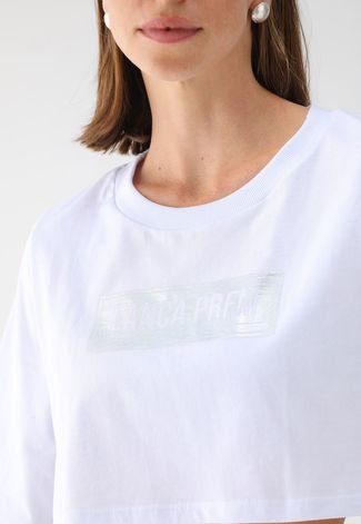 Camiseta Cropped Lança Perfume Logo Branca