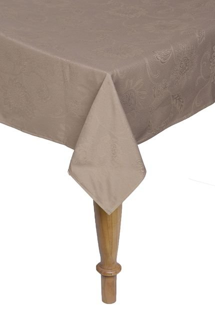 Toalha De Mesa Retangular Karsten Celebration Sienna 160x270Cm Bege - Marca Karsten