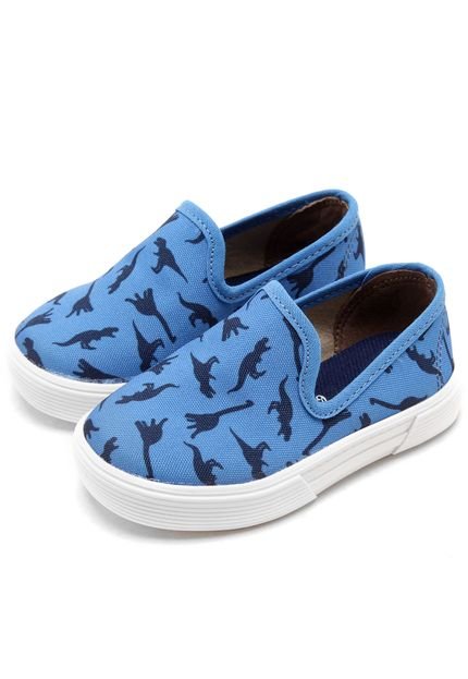 Slip On Molekinho Dinossauros Azul - Marca Molekinho