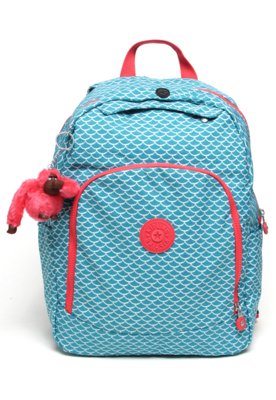 Mochila Kipling Back To School LM Carmine Merm P Verde/Coral