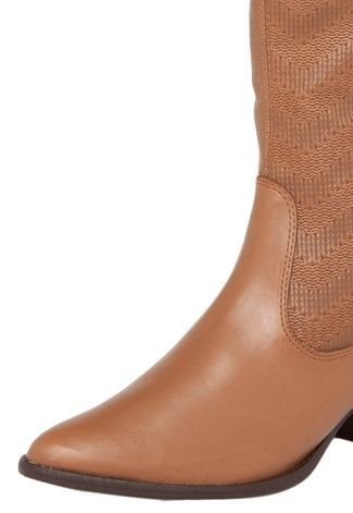 Bota Ramarim Textura Over Knee Caramelo