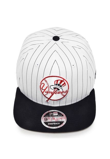 Boné New Era Snapback 950 New York Yankees MLB Branco/Preto - Marca New Era