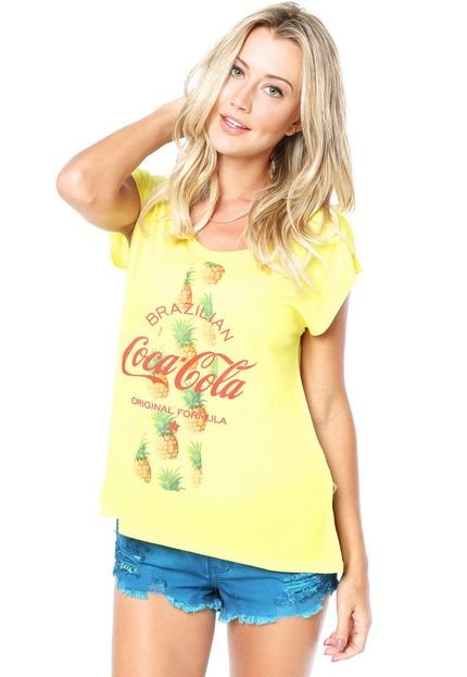 Blusa Coca-Cola Jeans Comfort Brazilian Amarela - Marca Coca-Cola Jeans