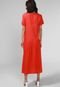 Vestido Hering Midi Babados Vermelho - Marca Hering