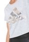 Camiseta Cropped adidas Performance W Ath G Tee Ai Cinza - Marca adidas Performance