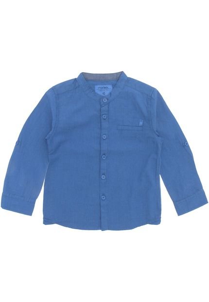 Camisa Marisol Manga Longa Menino Azul - Marca Marisol