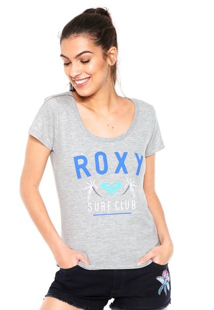 Camiseta Roxy Surf Club Cinza - Marca Roxy