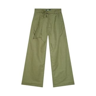 Calca Pantalona Linen Reversa Verde