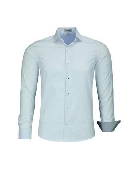 Camisa Manga Longa Amil Liso Com Elastano Slim 1766 Branco - Marca Amil