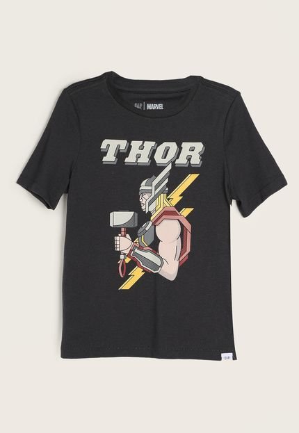 Camiseta Infantil GAP Thor Preta - Marca GAP