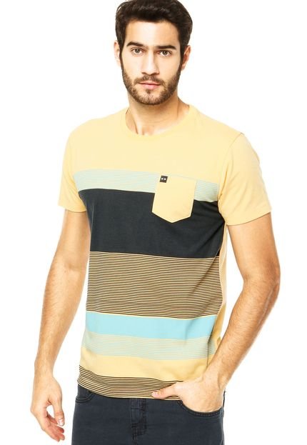 Camiseta MC Oakley Print Striped Ss Sp Marigold - Marca Oakley