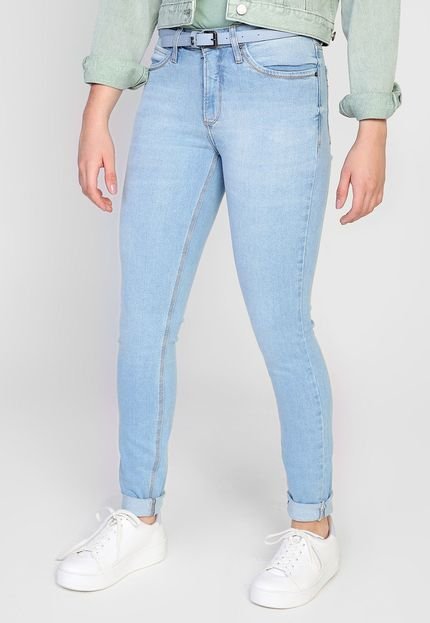 Calça Jeans Calvin Klein Jeans Slim Delavê Azul - Marca Calvin Klein Jeans