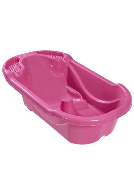Banheira Ergonômica Safety & Comfort Rosa Confeti - Marca Tutti Baby