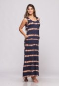 Vestido com Fendas Laterais B’Bonnie Catarina Tie Dye Azul - Marca B'Bonnie