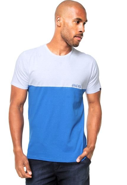 Camiseta O'Neill Bordado Branca/ Azul - Marca O'Neill