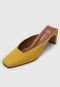 Scarpin Mule Capodarte Bico Quadrado Amarelo - Marca Capodarte