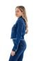 Camisa Jeans Feminina M/L  Arauto Cropped  Azul - Marca ARAUTO JEANS