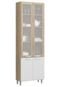 Paneleiro 4 Portas e Vidro Toscana Argila e Branco-Texturizado Multimóveis - Marca Multimóveis