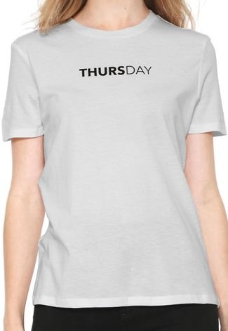 Camiseta Only Thursday Branca