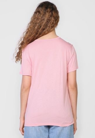 Camiseta Colcci Delete Rosa