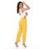 Calça Feminina Wide Leg Marinheiro - Amarelo - Marca Razon Jeans