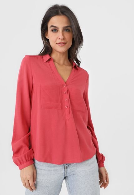 Camisa Hering Bolsos Rosa - Marca Hering