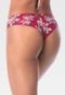 Calcinha Summer Soul Fio Duplo Cintura Baixa Floral Vermelho - Marca Summer Soul